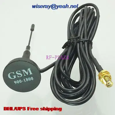 

DHL/EMS 100 pcs GSM Antenna 900/1800MHZ 3dBi GPRS GSM SMA female nut Magnetic Base for Ham Radio antenna aerial antennae-A1