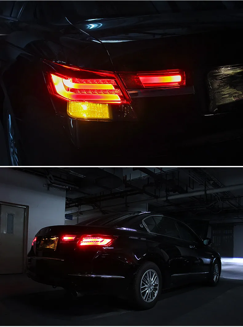 Автомобильный стильный светодиодный задний светильник для Honda 8th accord 2008-2013 задняя лампа DRL+ тормозной светильник+ задний светильник+ сигнал поворота