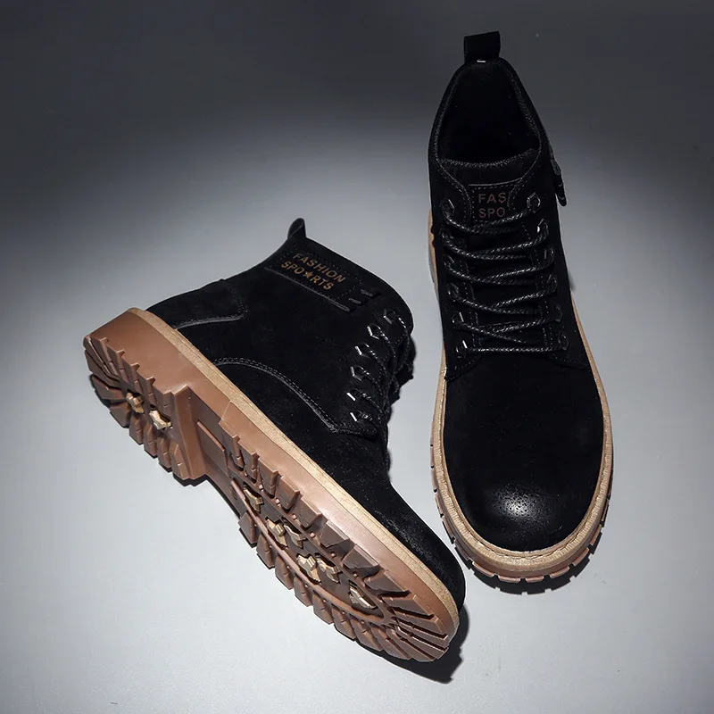 

Straight Hair 2019 Autumn & Winter New Style Martin Boots Korean-style Hot Selling Large Size Martin Boots Men's Shoes