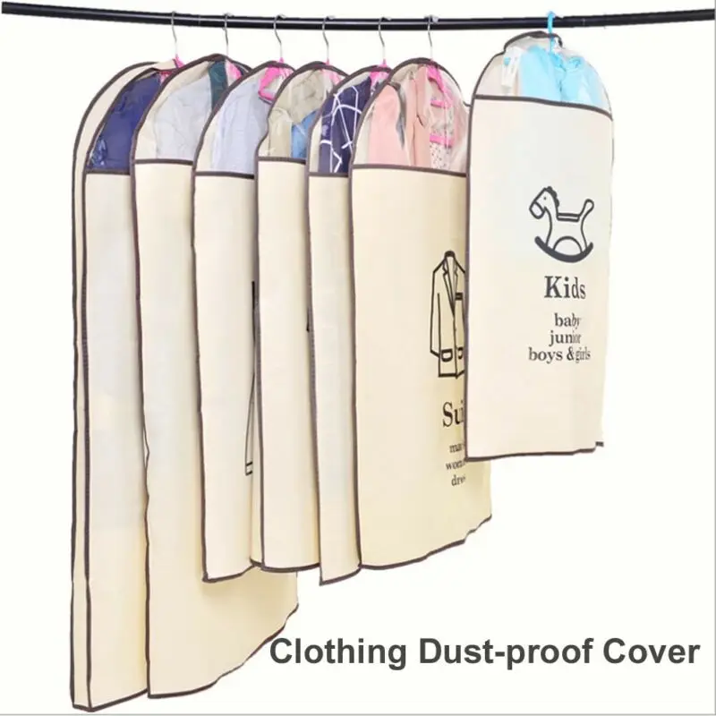 

Faroot 1pc Dust-proof Clothes Cover Suit Dress Garment Waterproof Thickened See-through Storage Bag Protector Zipper