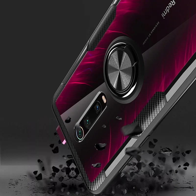 Для Xiaomi mi 9T красный mi K20 Pro Чехол для телефона роскошный TPU рамка прозрачная PC задняя крышка Алюминиевый кольцевой кронштейн противоударный