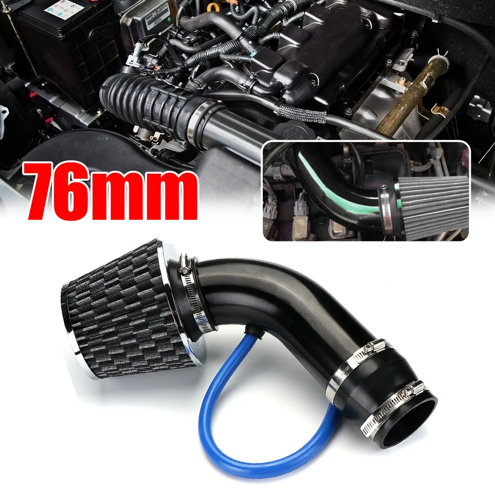 

1 Set Cold Air Intake Filter Alumimum Induction Kit Pipe Power Flow Hose System Car Auto Vehicle Interior Accessories