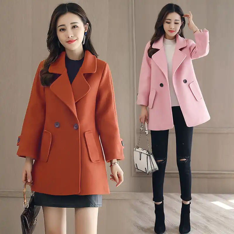 woolen jacket womens short 2018 autumn and winter new style