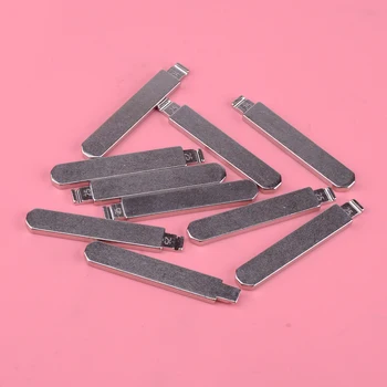 

10pcs Blank Uncut Flip KD Remote Key Blade Type 25# Metal Silver Fit for Honda
