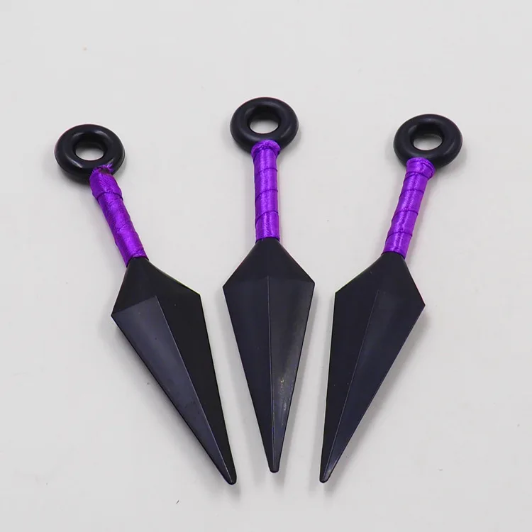 Anime Naruto Uchiha Itachi Cosplay Kunai Shuriken Plastic Throw Weapon Kakashi Handheld Short Sword Darts Halloween Props Toys