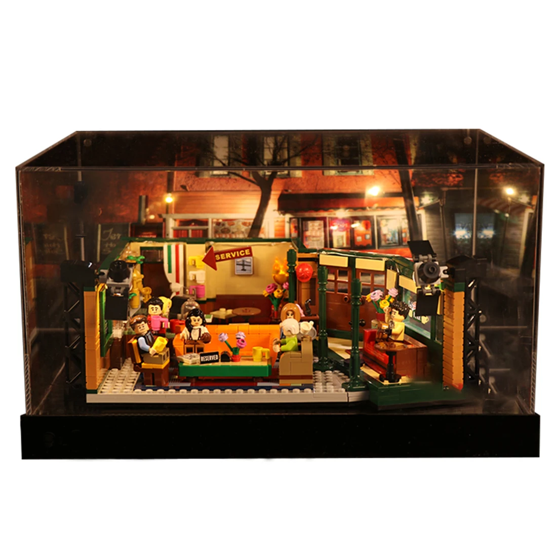 

Building Block Acrylic Dustproof Display Case Show Box for 21319 Friends Coffee Shop(Display Box Included Only, No Kit) - Type A