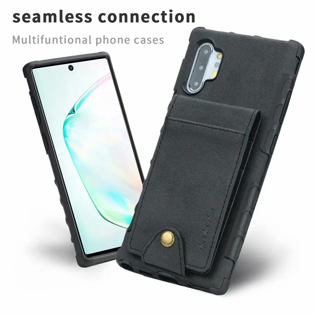 Роскошный чехол из холщовой ткани для samsung Galaxy Note 8, 9, 10 Plus, S8, S9, S10 Lite, 5G, кошелек с отделением для карт, задняя крышка, чехол