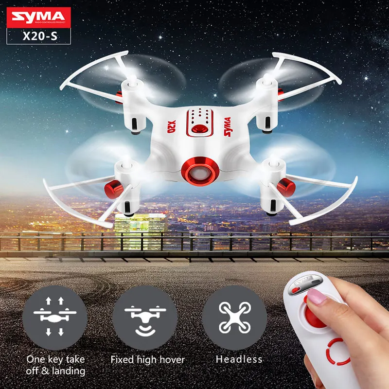SYMA Official X20-S Mini Drone RC Helicopter Quadcopter Aircraft Drones Dron 4 Channel Headless Mode Altitude Hold Toys For Boys