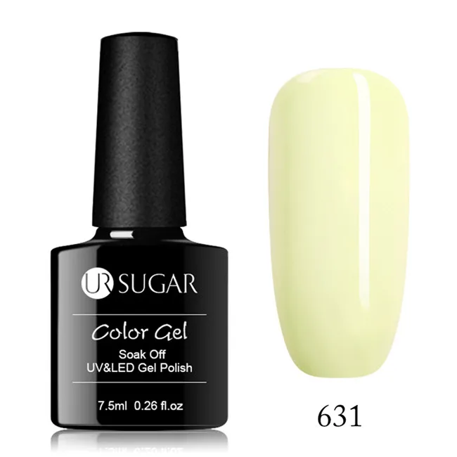 631 Ur Sugar, 7,5 мл, чистый цветной гель для ногтей, лак для ногтей, блеск, замачиваемый, УФ Гель-лак, Полупостоянный матовый эффект, эмаль, Гель-лак, УФ светодиодный - Цвет: 631