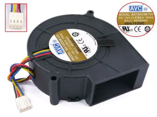 

AVC BA10033B12S P042 DC 12V 2.85A 4-Wire 4-Pin 97x94x32mm Server Cooler Fan