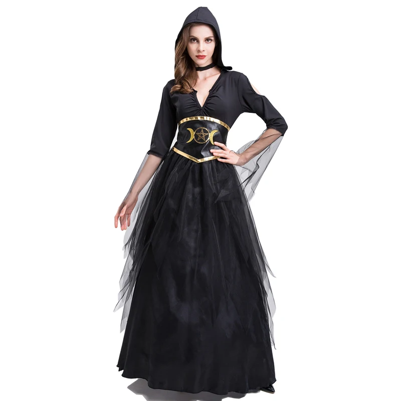 

Witch Costume Women Witch Dress Halloween Costume for Adult Demon Vampire Cosplay