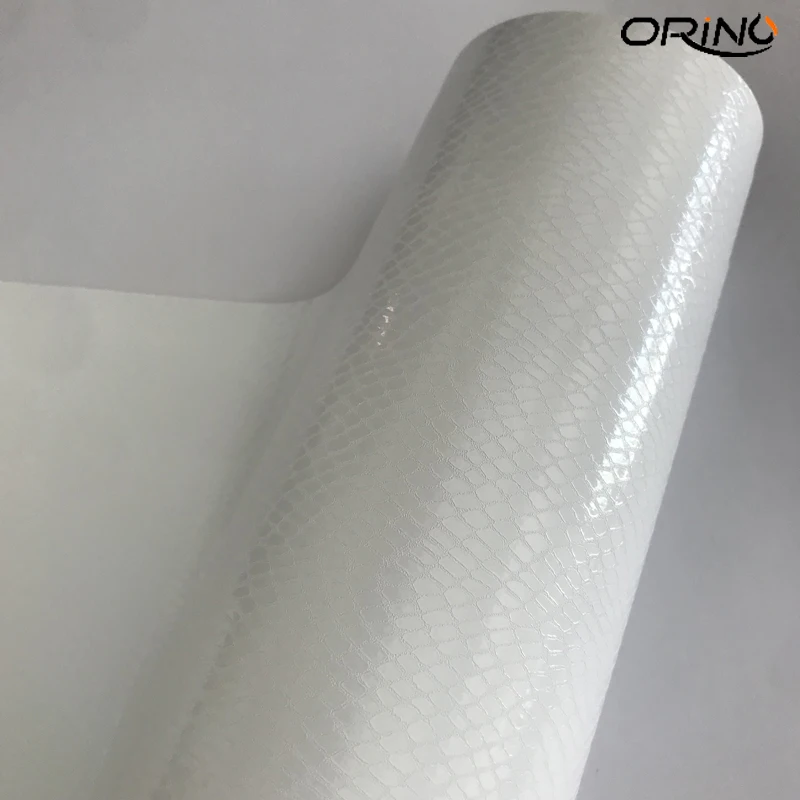 White Snake Skin Vinyl Wrap Sticker-2