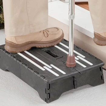 

Non Slip Furniture Step Stool Portable Folding Step Non-Slip Plastic One Step Stool For Caravan Elderly Pregnant Extra Wide