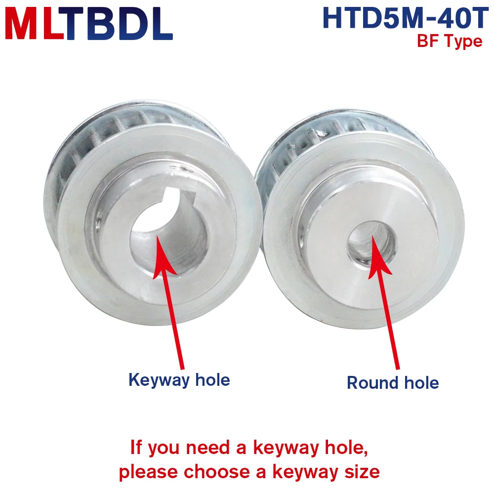 Timing Pulley 5M BF Type 40T Inner Bore 8/10/12/14/15/16/17/20/22/24/25mm 40Teeth 5mm Pitch 16/21mm width HTD