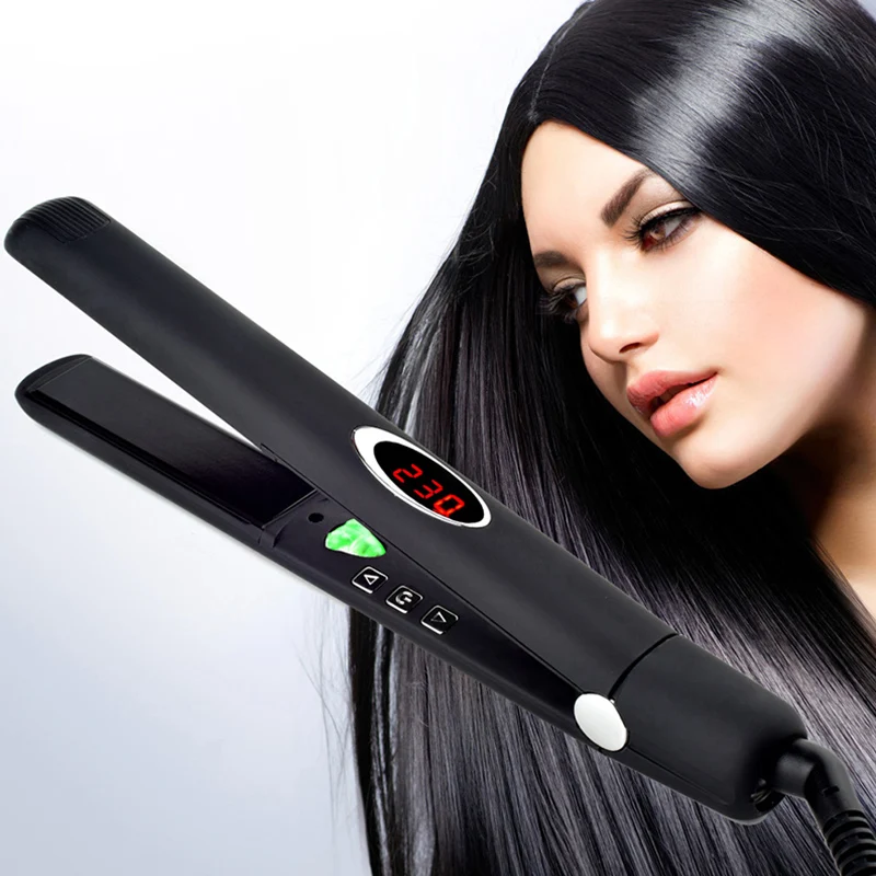 Hot Professional Hair Straightener Hair Curler Tool Negative Ions 2 in 1 Straightening Curling t6