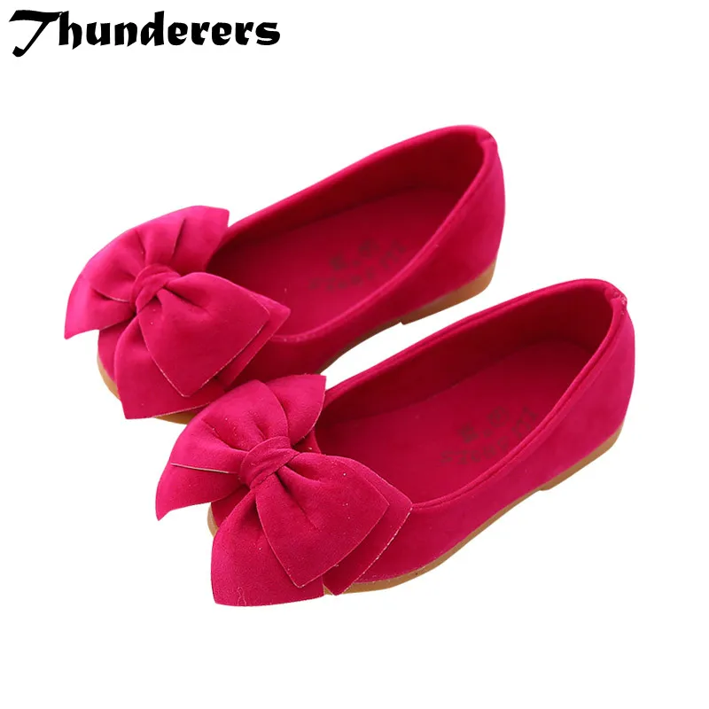 

2018 Fashion Baby Girl Bowknot Princess Shoes 3 Color Children Flat Shoes Dance Kids Wedding Sneakers Footwear