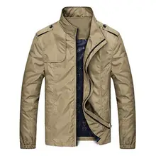 

Stand Collar 3D Cutting Two Pockets Zipper Closure Casual Jacket for Working