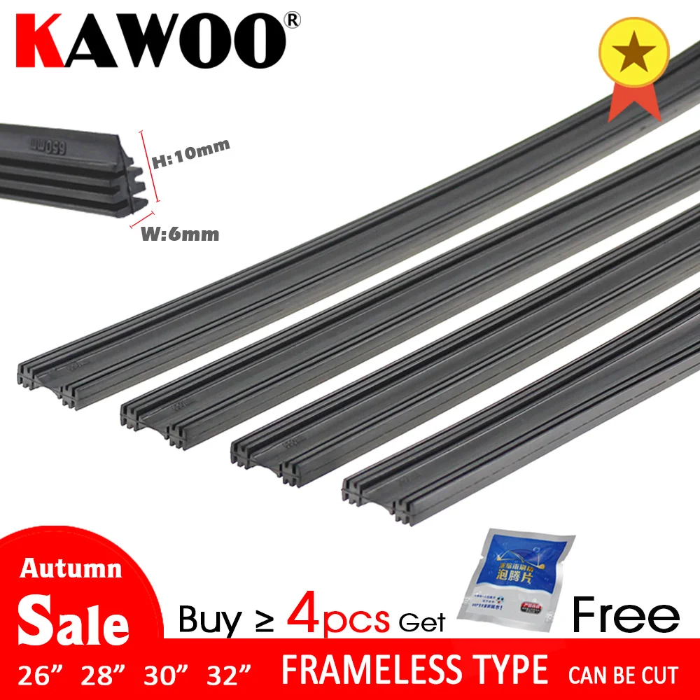 Best Buy Car Wiper Refill-Strips Blade Windscreen Car-Accessories Frameless-Rubber 2pcs Boneless JajbnZN7