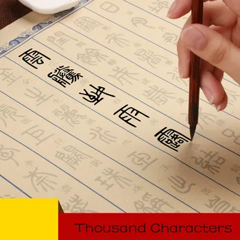 

Seal Script Copybooks Thicken Half Ripe Rice Paper the Thousand Characters Copybook Beginner Small Seal Calligraphy Copybook