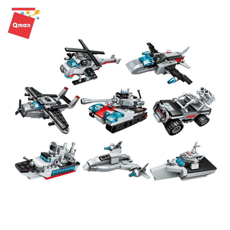 QMAN Technic Cruiser боевой корабль вертолет Истребитель автомобиль военный Танк