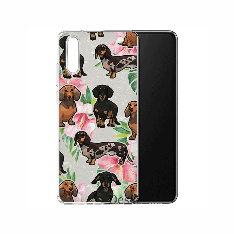 Чехол для мобильного телефона из ТПУ для huawei P30 P20 P10 P8 P9 Lite Pro P Smart Z Plus, чехол с изображением животных собак таксы
