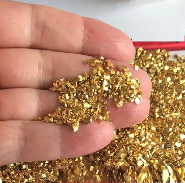 Crushed Glass Stones, Dollhouse Gold Nuggets