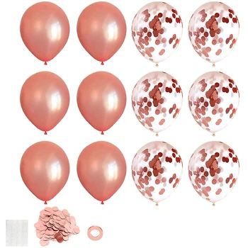 

Rose Gold Party Balloons Gold Confetti Balloons Rose Gold for Rose Gold Birthday Party Decorations 100PCS