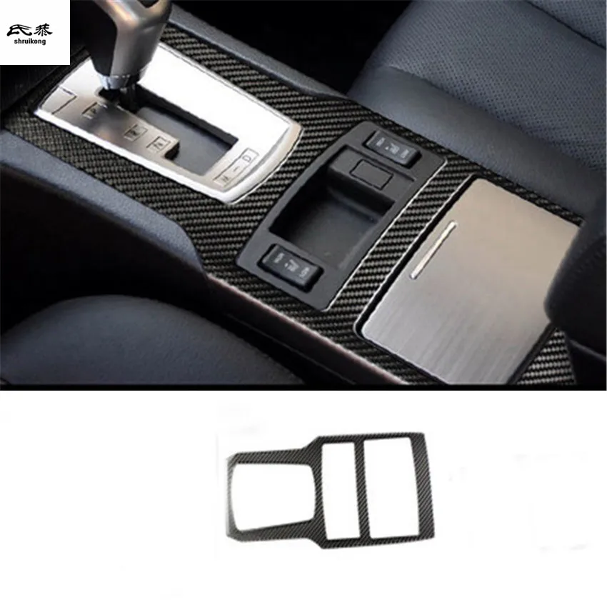 1pc Epoxy glue real carbon fiber Central control panel decoration cover for 2010- Subaru Outback Legacy car accessories