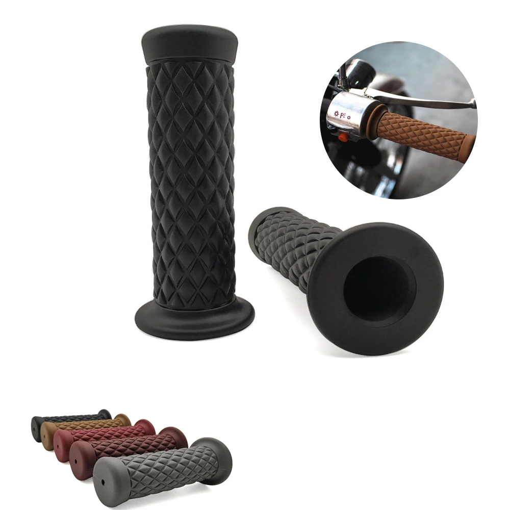 Универсальный 7/8 ''винтажный резиновый мото rcycle grip части для Кафе racer moto руль для Honda CRF150R CRF450R CRF250X CRF450X