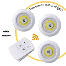 Затемнения светодиодный свет под кабинет с пультом дистанционного управления Управление Батарея батарейках светодиодный шкафы огни для шкаф для одежды ванная освещение