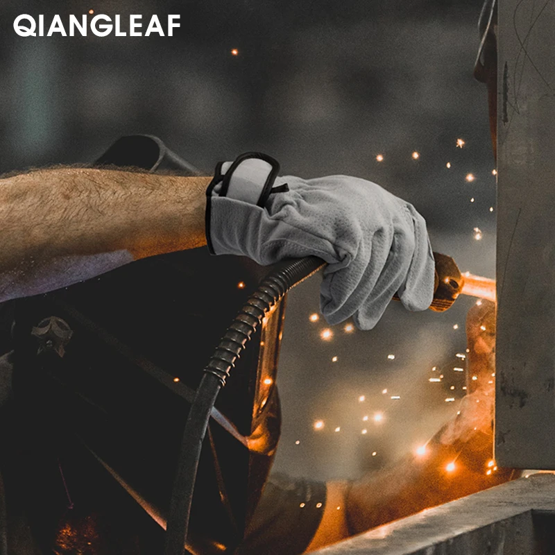 QIANGLEAF топовый бренд продукта сплит кожа сварочные рабочие перчатки