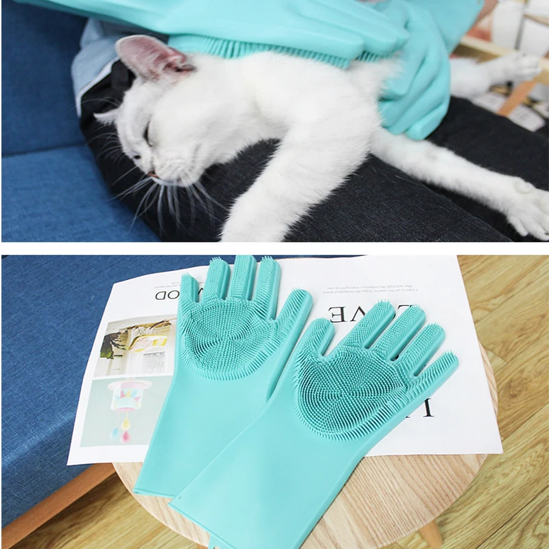 Cat Grooming Glove Pet Dog Cat Bath Accessories Hair Removal Mitts Anti-scratch Gloves Hair Comb and Brush Glove For Cats Kitten Cat Grooming Glove Pet Dog Cat Bath Accessories Hair Removal Mitts Anti-scratch Gloves Hair Comb and Brush Glove For Cats Kitten