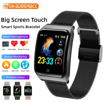 

Sport Smart Watch F9 1.3 Inch Color Screen Metal Body Steel Belt IP68 Waterproof Real-Time Sleep Heart Rate Monitor Pedometer