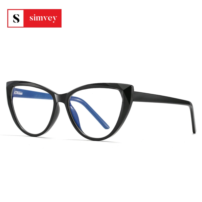 

Simvey 2020 Trending Womens Computer Glasses Anti Blue Light TR90 Larger Cat Eye Blue Light Blocking Gaming Glasses