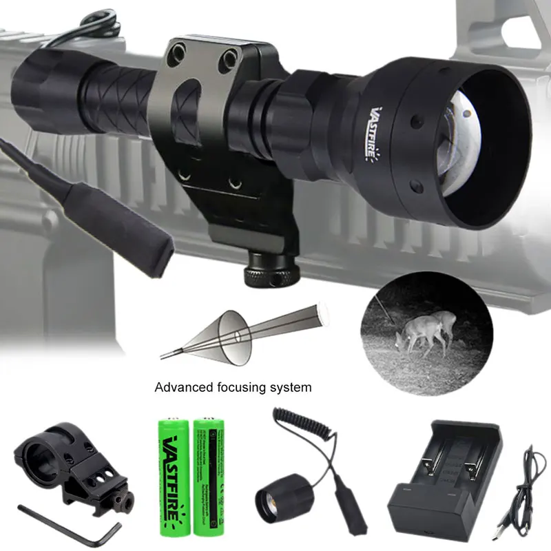 Long Range Infrared IR 850nm T50 LED Hunting Taschenlampe Nachtsicht Torch 