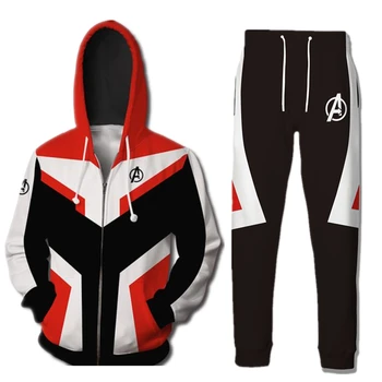 

Avengers Endgame Quantum Realm Hoodies Coat Casual Pants Superhero Sweatshirt Cosplay Costume
