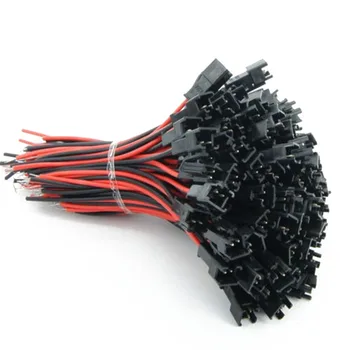 

5Sets SM 2-Pin 2P Connectors Plugs Male + Female Heads Wires Cable Kit PVC