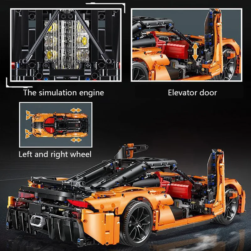- 4239pcs Super Car HighTech Series Supe Car 18 Model Building Blocks Bricks Toys Set Educations RC Car MOC Toys Gifts for Boys