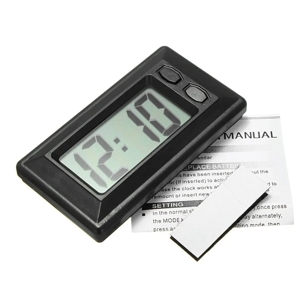 

2018 New Ultra-thin LCD Digital Display Car Vehicle Dashboard Clock with Calendar Display Mini Portable Automobile Accessories