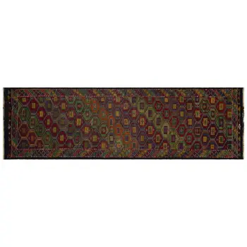 

Handmade Natural Oriental Vintage Turkish Rug Runner Rug 114x380 Cm-3'9''X12'6''