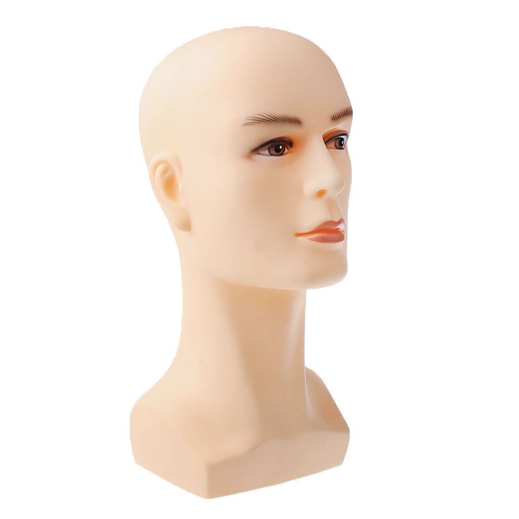 Male Mannequin Manikin Head Model Wig Hair Glasses Display Stand Holder