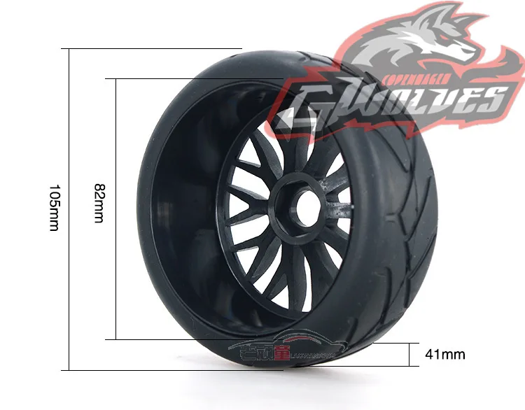 GWOLVES RC багги GT грузовик внедорожный на дороге гоночный трек с высоким захватом горячего расплава шины 17 мм адаптер колеса для 1/8 RC автозапчасти