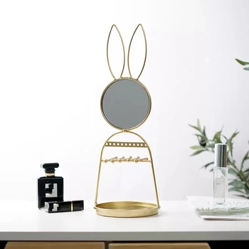 

Metal Jewelry Holder Earrings Necklace Ring Pendant Bracelet Jewelry Display Stand Tray Storage Racks Organizer Hol