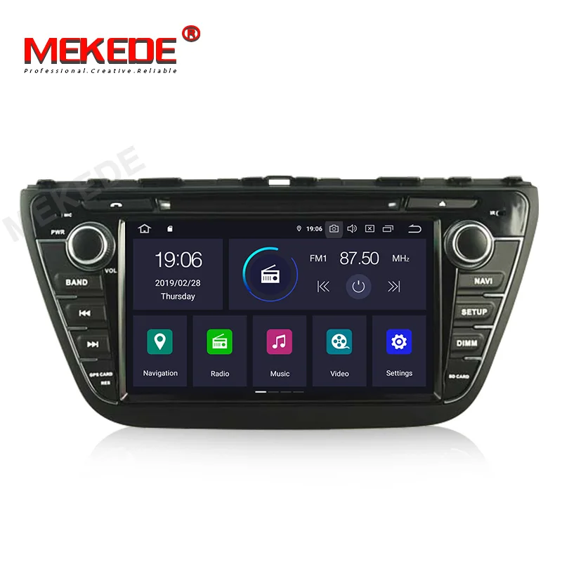 4+ 64G Android 9,0 автомобильный DVD для Suzuki SX4 S Крест Авто Радио RDS стерео gps навигации Аудио Видео Rear Cam