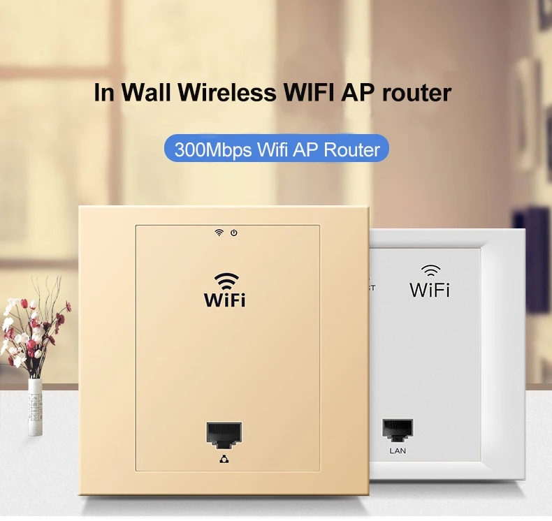 KuWFi 2.4G 300Mbps In Wall AP Router Wireless Router&ampRepeater Pannel Support POE 24V or 110V to 220V | Компьютеры и офис