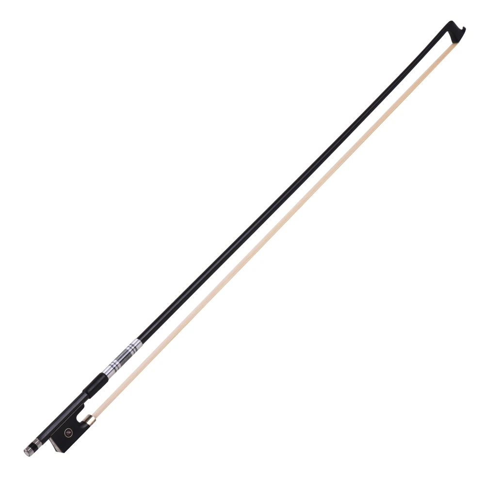 

4/4 Full Size Violin Bow Carbon Fiber Circle Style Fiddle Bow Ebony Stringed Instrument Parts & Accessories