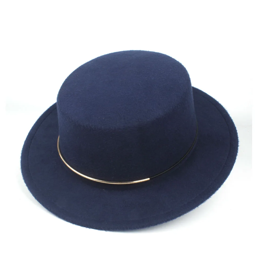 Мужская и Женская Шляпа Fedora на плоской подошве, зимняя Уличная Повседневная шапка для танцев и вечеринок, шапка для элегантной леди, размер 56-58 см