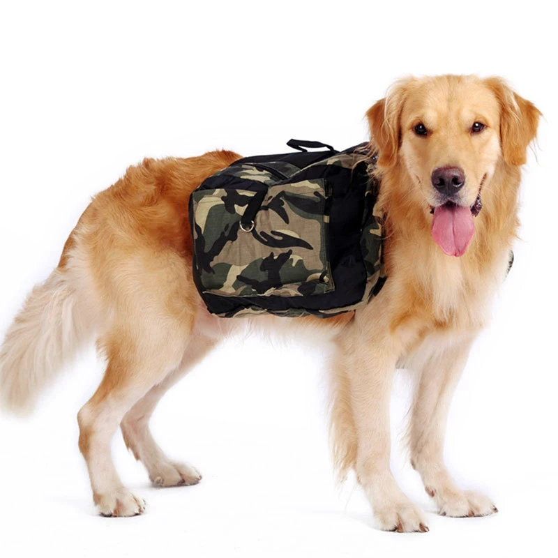 

Pet Backpack Dog Harness Oxford Cloth Bag Saddle Outdoor Travel Hiking Backpack for Middle Large Dog Rucksack