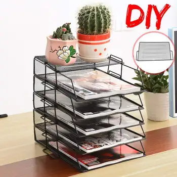 

Creative Single Layer File Holder Files Rack Stackable Multi-layer Storage bookshelf Desktop Organizer