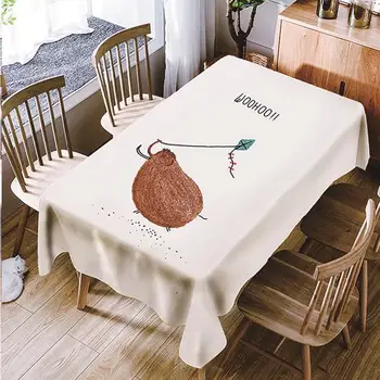 

Hot Waterproof Table Cloth Cover Polyester Tablecloths Cartoon Animals Print Photography Background Cloth
